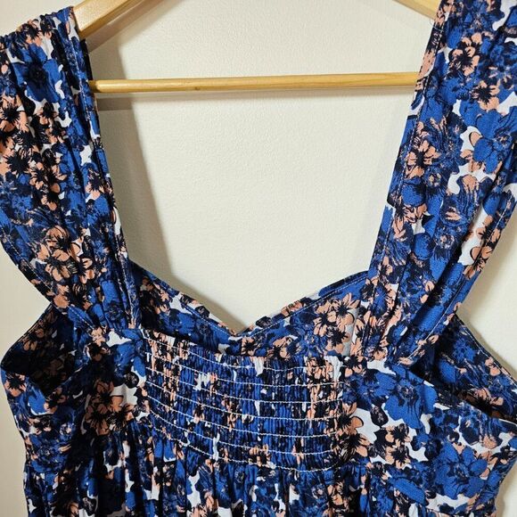 NWOT FREE PEOPLE BOHO PATTERN PLAY LINEN BLEND SHORT DRESS SZ MEDIUM - Picture 5 of 16